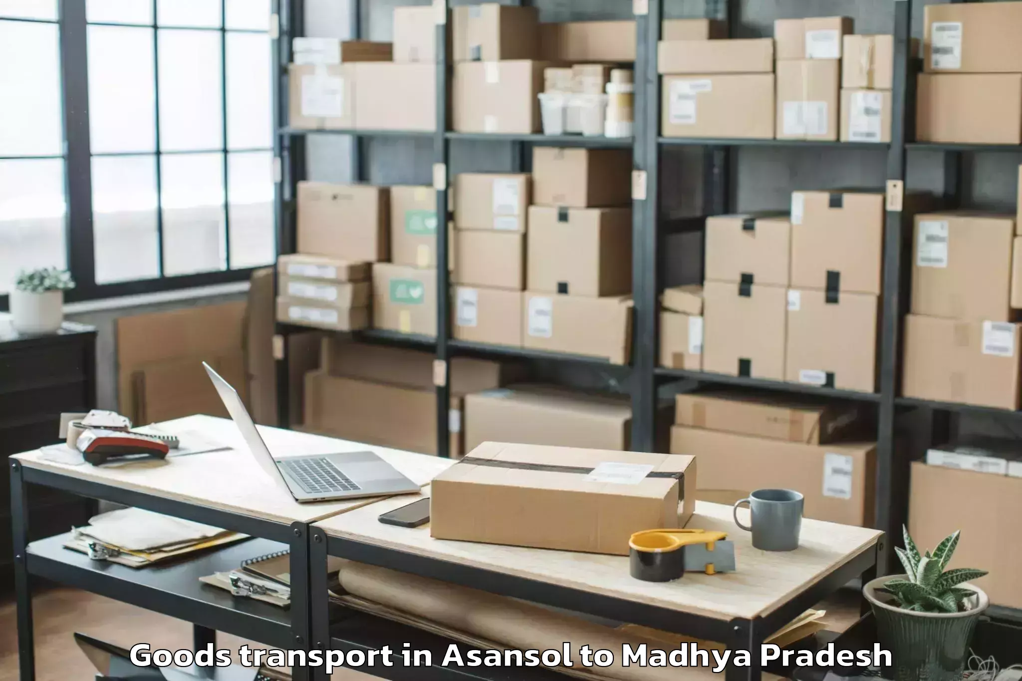 Asansol to Guna Airport Gux Goods Transport Booking